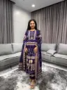 Royal Indigo Geometric Anarkali Set