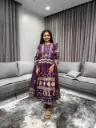 Royal Plum Anarkali Set