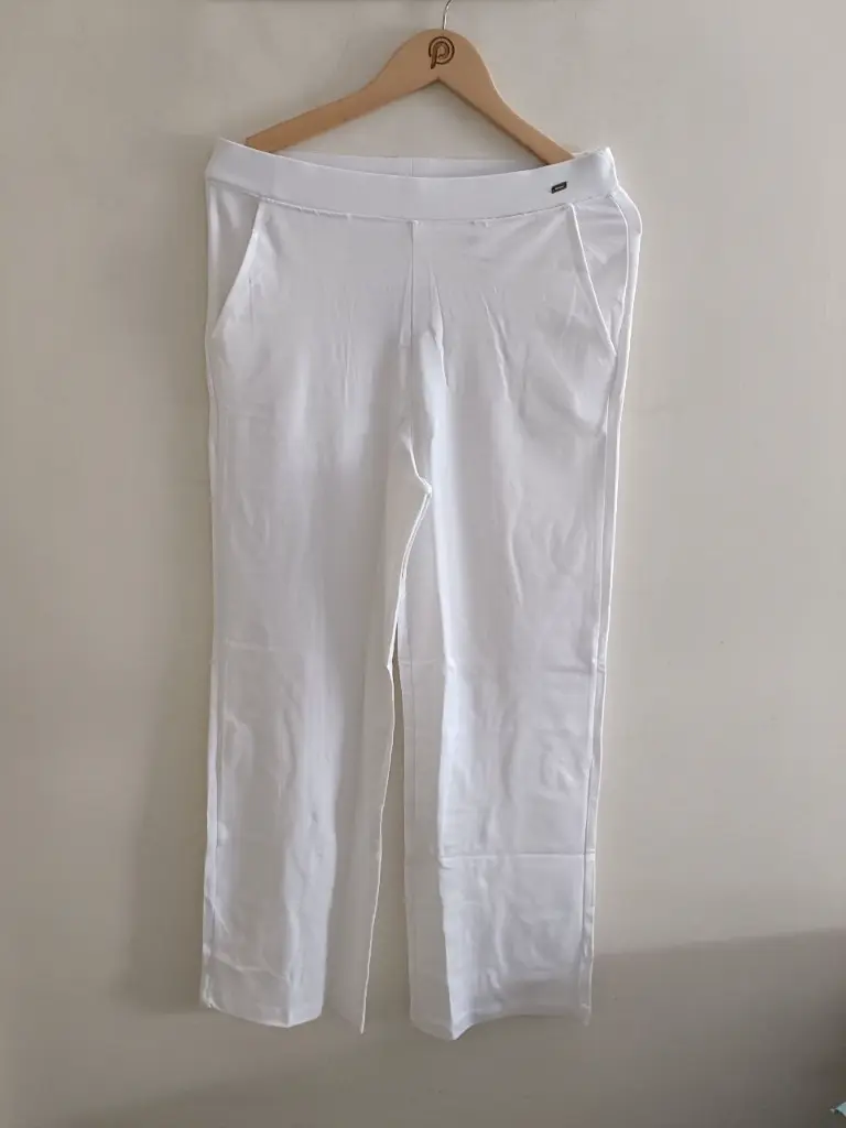 Ivory Ease Tensil Palazzo Pants