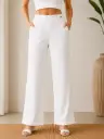 Ivory Ease Tensil Palazzo Pants