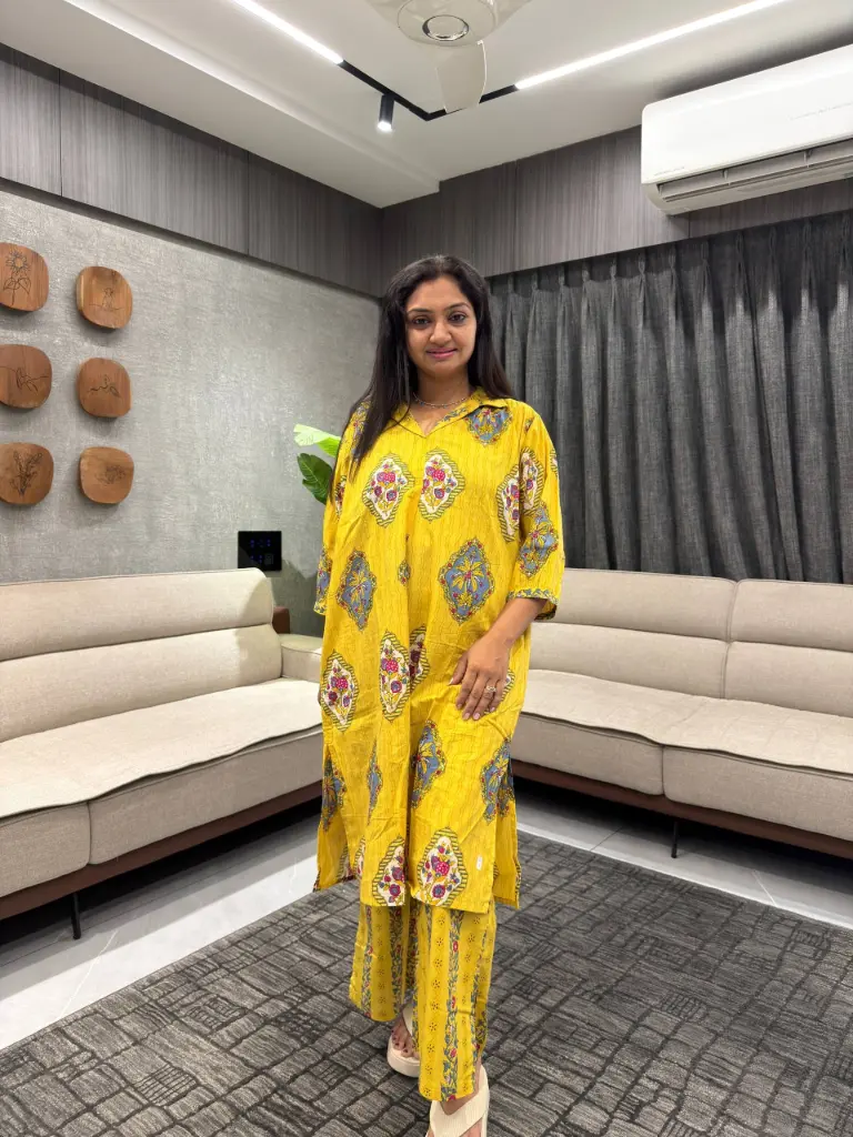 Sunshine Lotus Cotton Co-ord Set