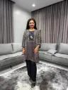 Heritage Fusion Ajrakh Fish-Cut Set