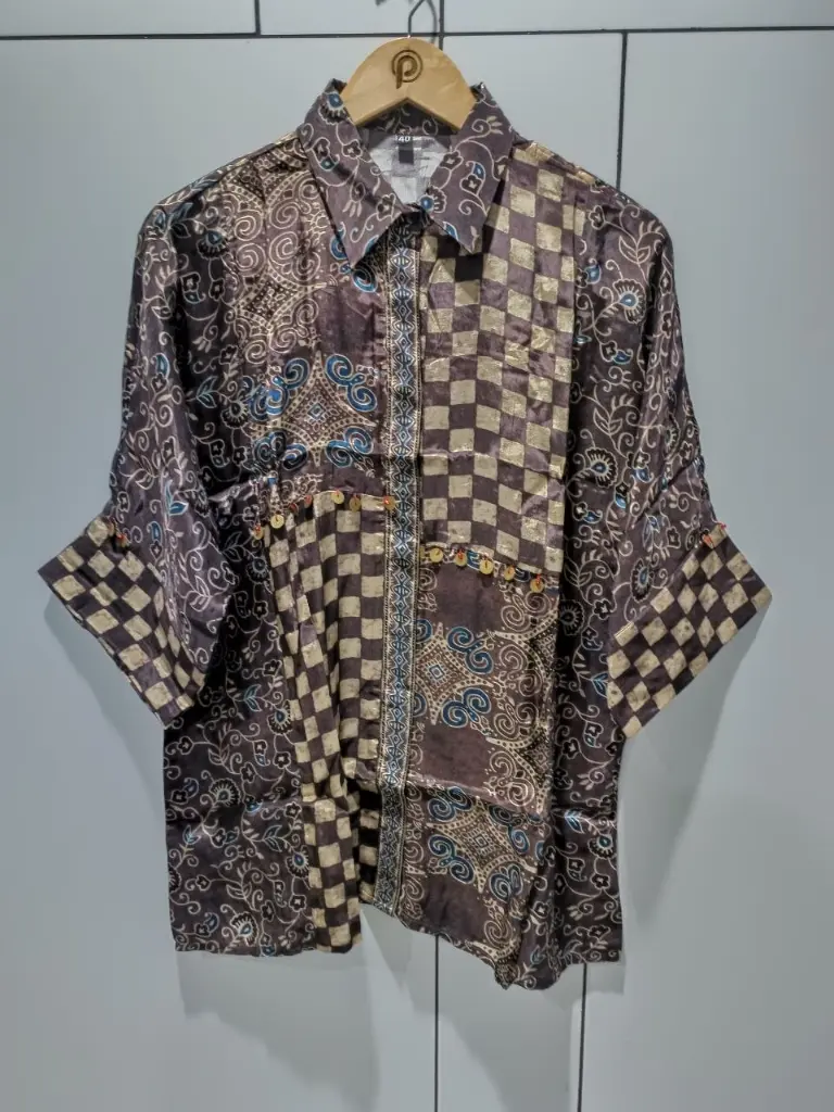 Mauve Mosaic Heritage Crepe Shirt