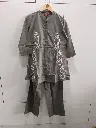 Grey Embroidered Pure Cotton Co-ord Set