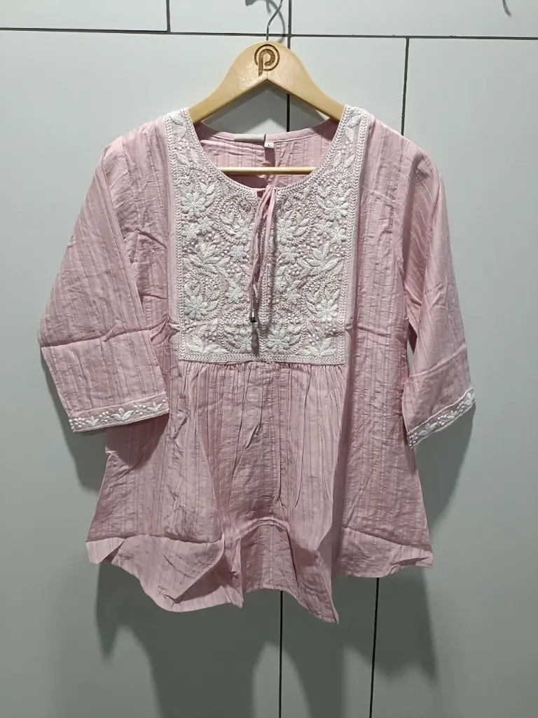 Blush Bloom Embroidered Top