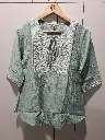 Seafoam Serenity Embroidered Top