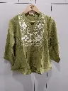 Olive Embroidered Imported Top