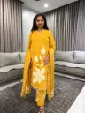 Mustard Bloom Premium Cotton Suit Set