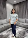 Blue Blossom Premium Cotton Top