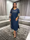 Midnight Grace Cotton Dress