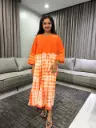 Sunset Glow Tie-Dye Cotton Flare Dress