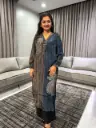 Midnight Paisley Muslin Kurta Set
