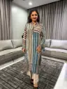Indigo Maze Crepe Kurta Set
