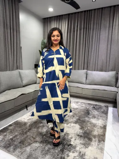 Indigo Edge Kurta Set