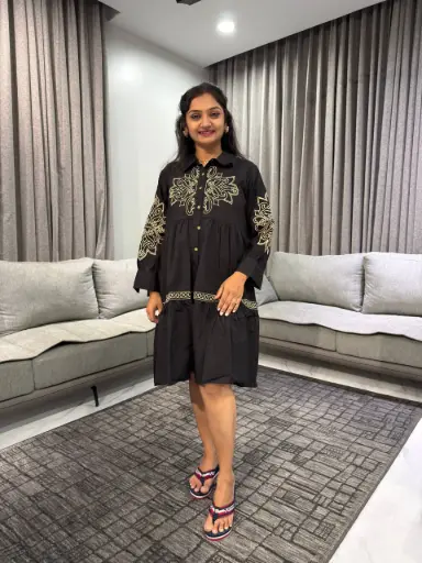 Royal Black Cotton Tunic