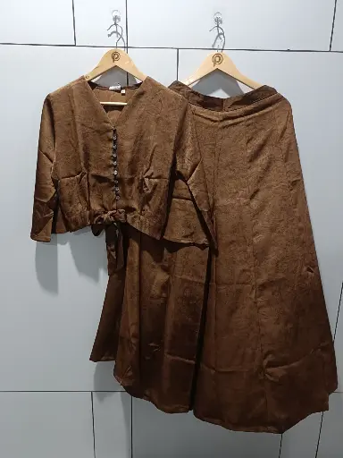 Cocoa Luxe Satin Co-ord Set