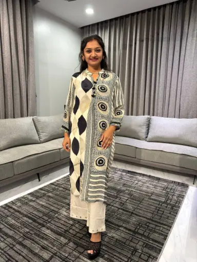 Monochrome Fusion Kurta Set