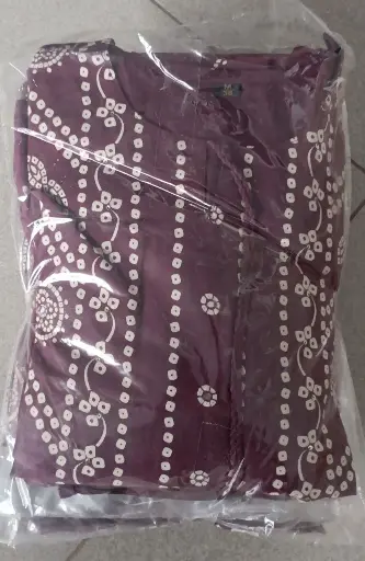 Wine Bandhani Grace Cotton Suit Set