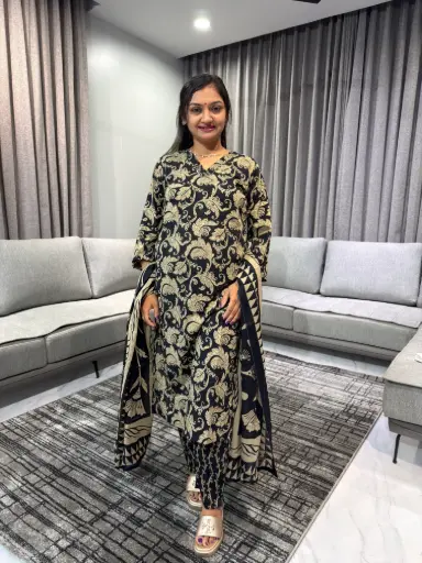 Midnight Paisley Pure Cotton Suit Set