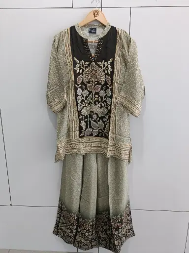 Sage Bloom Muslin Silk Co-Ord Set