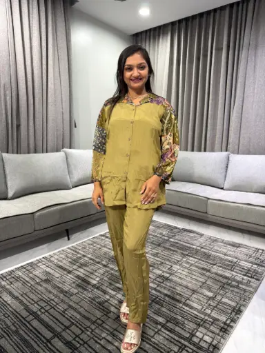 Olive Green Premium Viscose Co-Ord Set